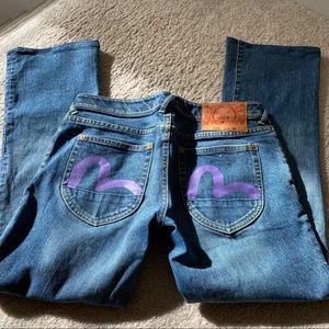 Evisu flare jeans